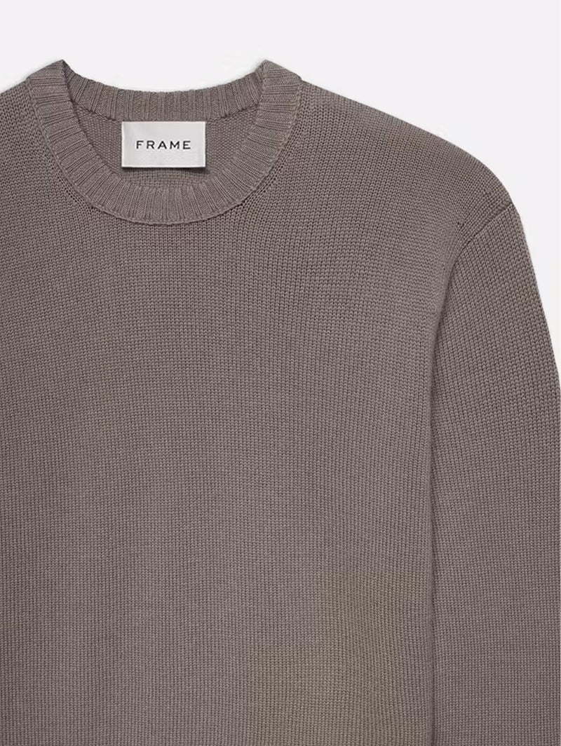 Wool Cashmere Textured Sweater - Anthracite-FRAME-Over the Rainbow