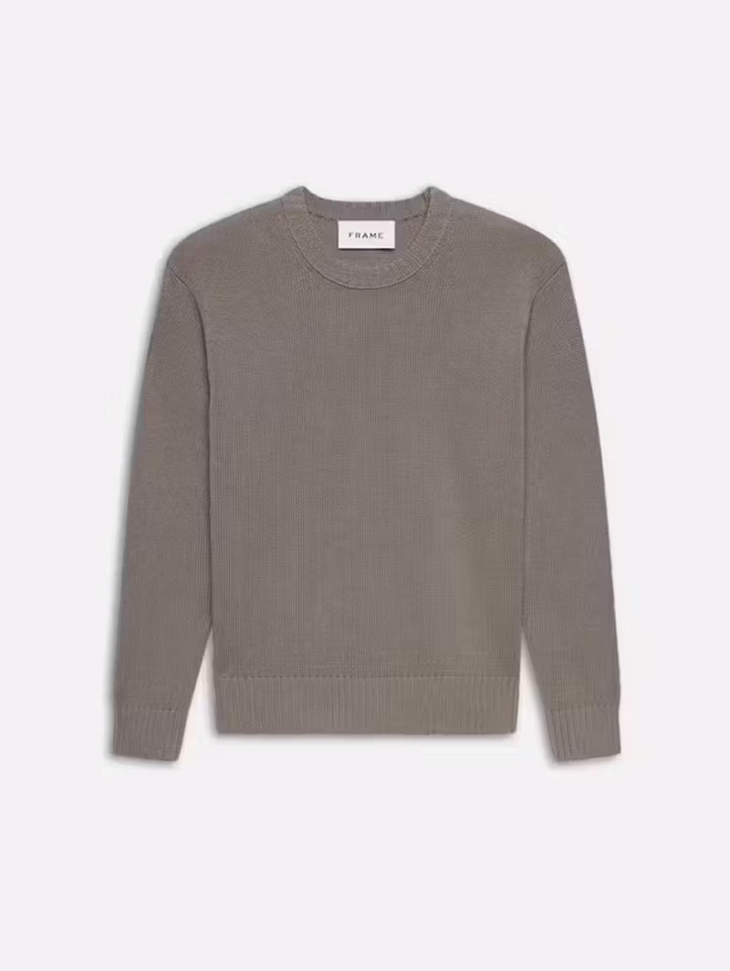 Wool Cashmere Textured Sweater - Anthracite-FRAME-Over the Rainbow