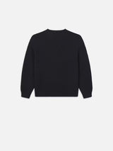 Wool Cashmere Textured Sweater - Dark Navy-FRAME-Over the Rainbow