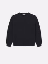 Wool Cashmere Textured Sweater - Dark Navy-FRAME-Over the Rainbow