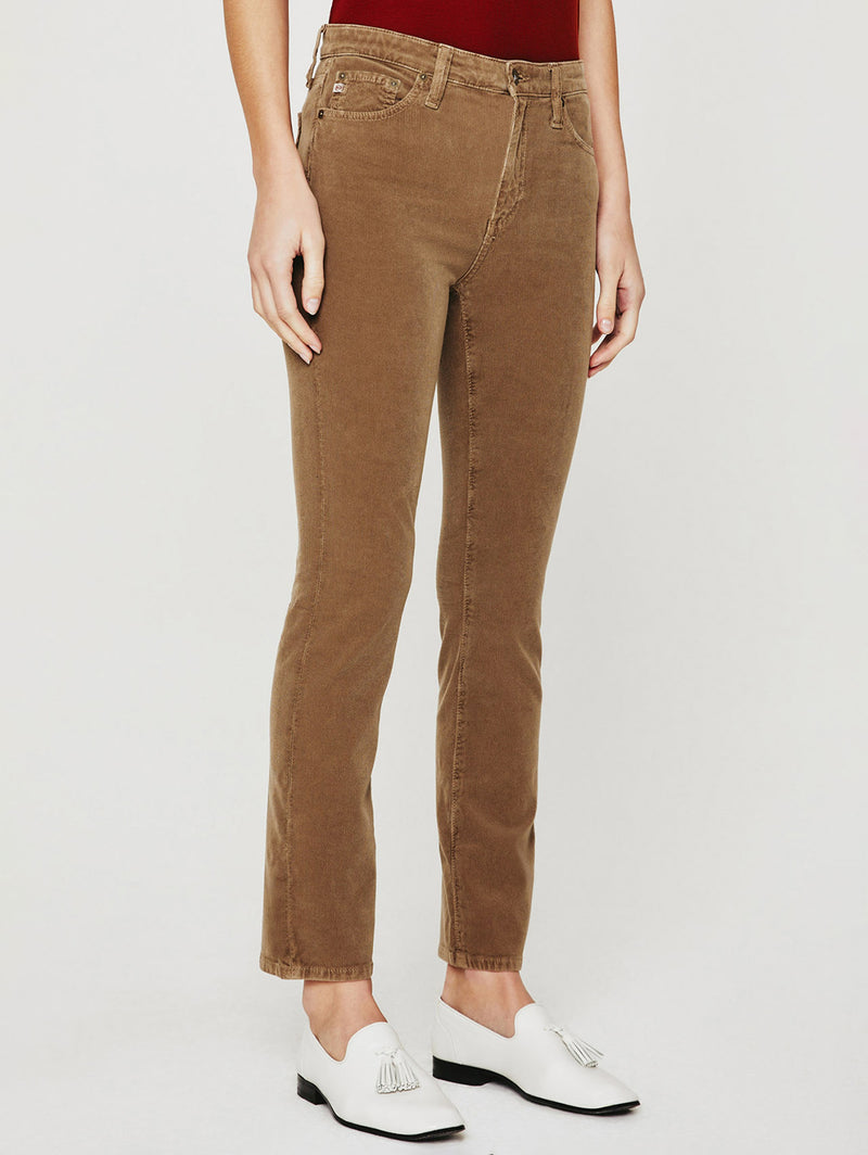 Mari Mid Rise Straight Corduroy Pant-AG Jeans-Over the Rainbow