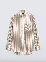 Maxine Stipe Shirt - Brown Stripe-RAG + BONE-Over the Rainbow