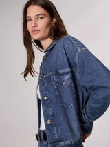 Miramar Fleece Terry Trucker Jacket - Grove-RAG + BONE-Over the Rainbow