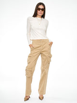 Bobby Mid Rise Cargo Ankle Pant - Coconut-PISTOLA-Over the Rainbow