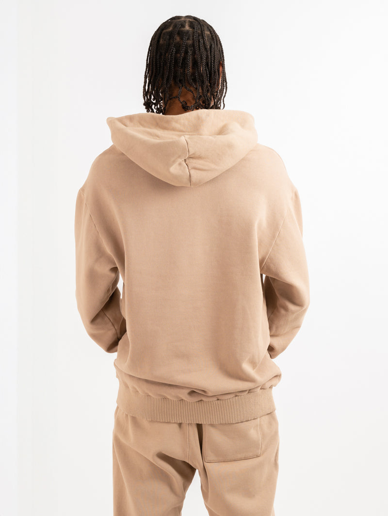 Puff Logo Hoodie - Tan-PASADENA LEISURE CLUB-Over the Rainbow