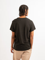 Lo-Fi Crew Neck Bone Tee - Faded Black-PASADENA LEISURE CLUB-Over the Rainbow