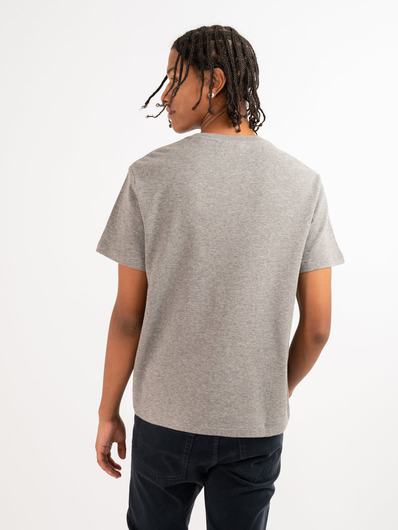 Duo Fold Short Sleeve Tee - Heather Grey-FRAME-Over the Rainbow