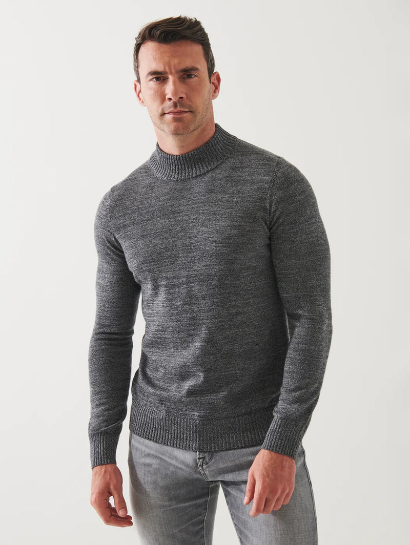 Extra-Fine Merino Mock Neck Sweater - Asteroid-Patrick Assaraf-Over the Rainbow