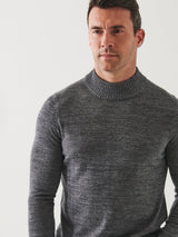 Extra-Fine Merino Mock Neck Sweater - Asteroid-Patrick Assaraf-Over the Rainbow