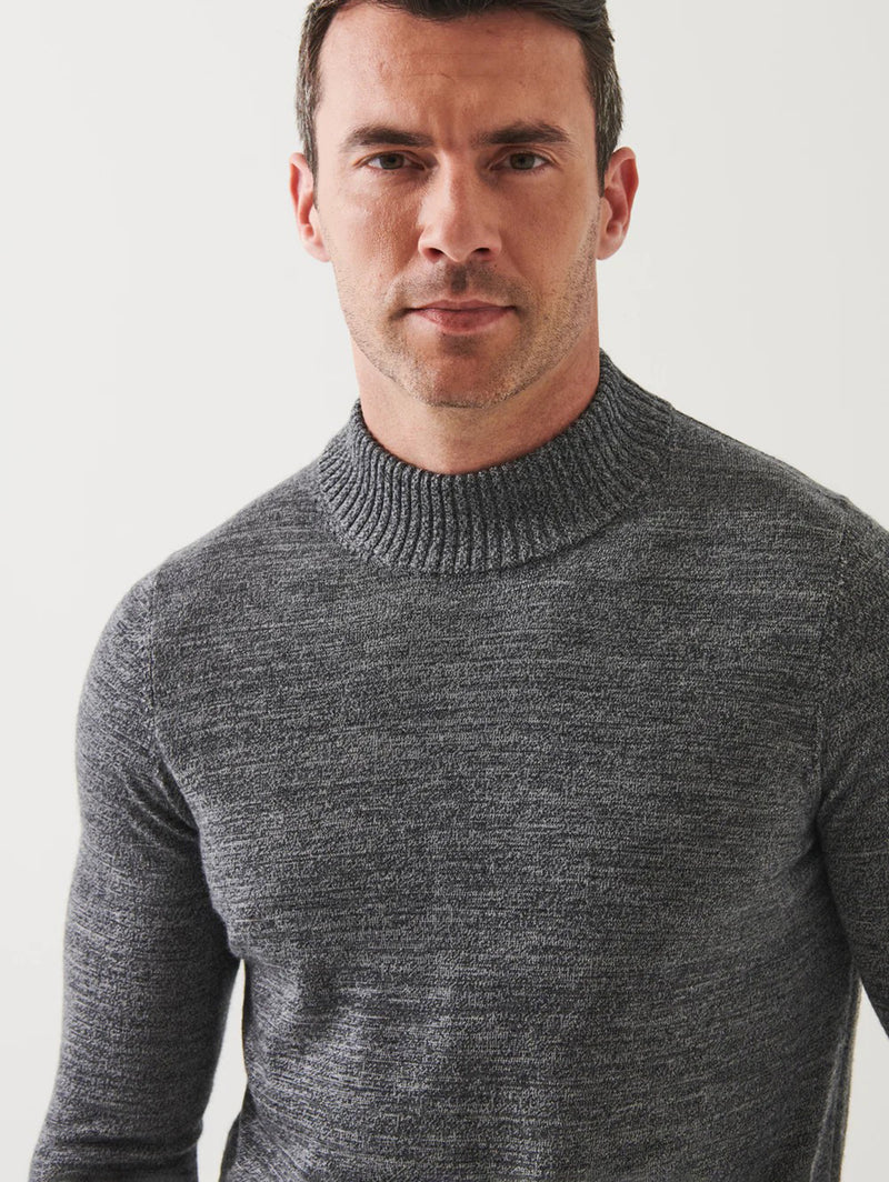 Extra-Fine Merino Mock Neck Sweater - Asteroid-Patrick Assaraf-Over the Rainbow