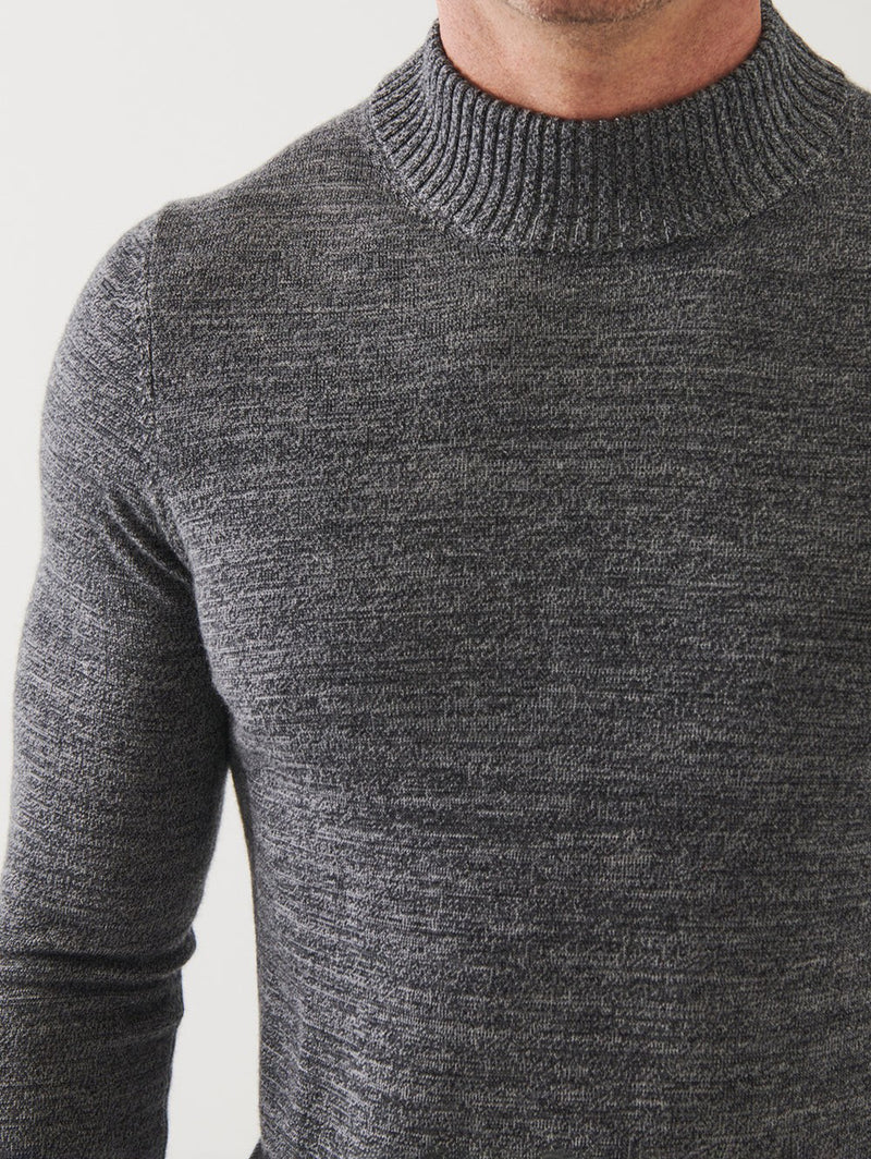 Extra-Fine Merino Mock Neck Sweater - Asteroid-Patrick Assaraf-Over the Rainbow