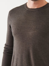 Extra-Fine Merino Vintage Wash Crewneck - Dusky Green-Patrick Assaraf-Over the Rainbow