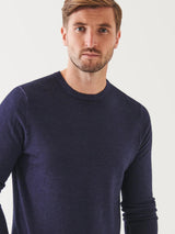 Extra-Fine Merino Vintage Wash Sweater - Dark Navy-Patrick Assaraf-Over the Rainbow