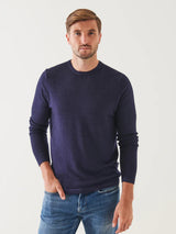 Extra-Fine Merino Vintage Wash Sweater - Dark Navy-Patrick Assaraf-Over the Rainbow