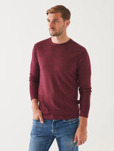 Extra-Fine Merino Vintage Wash Crewneck - Mulberry-Patrick Assaraf-Over the Rainbow