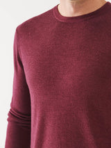 Extra-Fine Merino Vintage Wash Crewneck - Mulberry-Patrick Assaraf-Over the Rainbow