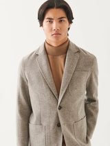 Wool 2 Button Blazer - Oak-Patrick Assaraf-Over the Rainbow