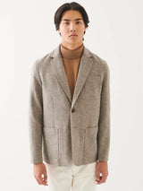 Wool 2 Button Blazer - Oak-Patrick Assaraf-Over the Rainbow