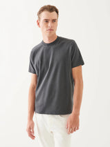 Pima Stretch Brushed T-Shirt - Soot-Patrick Assaraf-Over the Rainbow