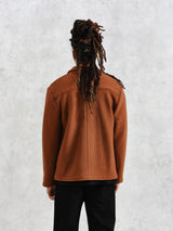 Grant Felt Wool Jacket - Rust-Wax London-Over the Rainbow