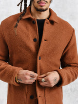 Grant Felt Wool Jacket - Rust-Wax London-Over the Rainbow