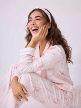 Rose All Day Flannel PJ Set - Pink Mist-PJ Salvage-Over the Rainbow