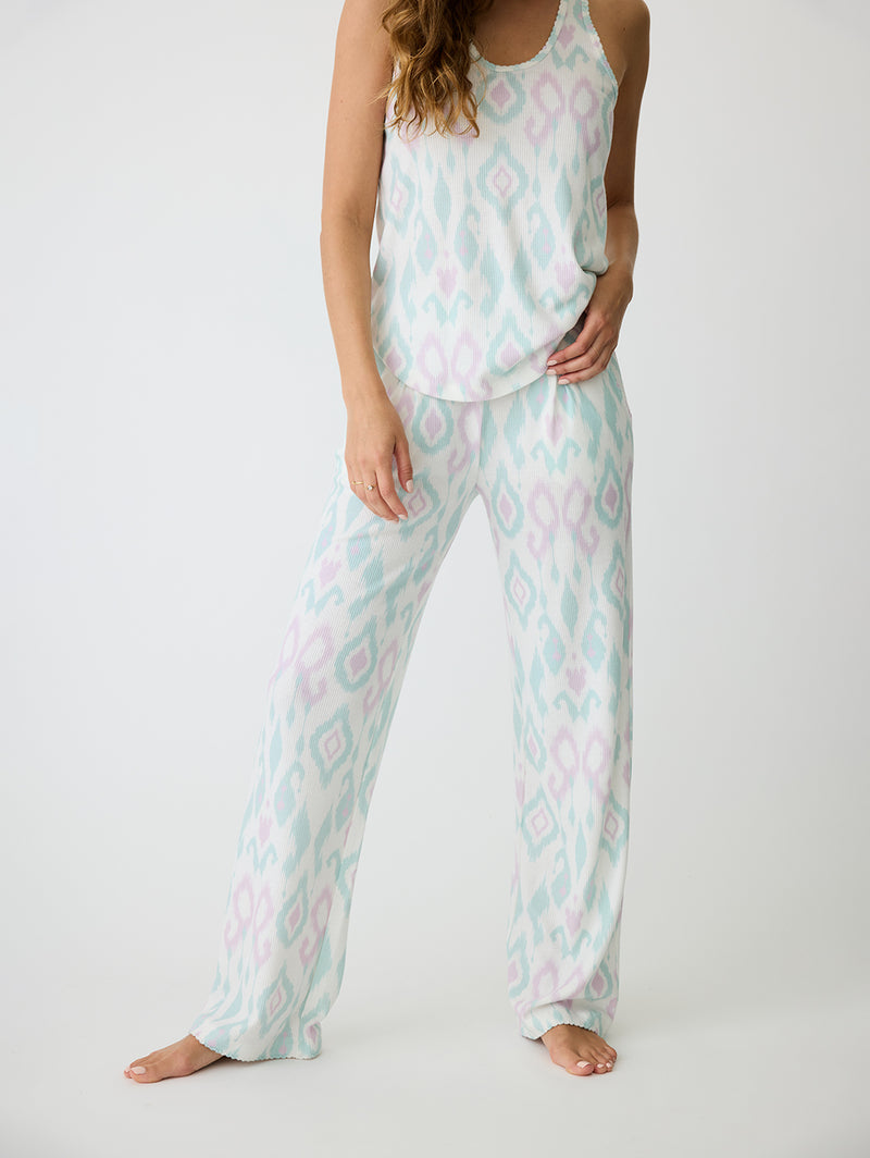 Ikat Watercolour Pant - Seafoam-PJ Salvage-Over the Rainbow