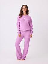 Waffle Knit Long Sleeve - Lilac-PJ Salvage-Over the Rainbow