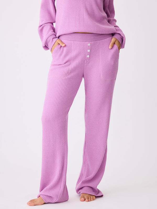 Waffle Knit Pant - Lilac-PJ Salvage-Over the Rainbow