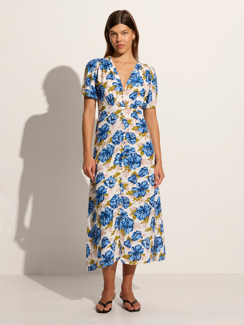 Bellavista Midi Dress - Isadora Floral Navy-FAITHFULL THE BRAND-Over the Rainbow