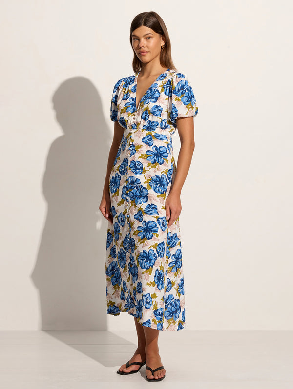 Bellavista Midi Dress - Isadora Floral Navy-FAITHFULL THE BRAND-Over the Rainbow