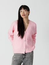 Stella Heart Cardigan - Pink-LYLA+LUXE-Over the Rainbow