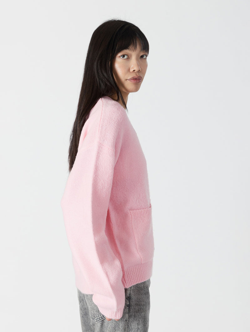 Stella Heart Cardigan - Pink-LYLA+LUXE-Over the Rainbow