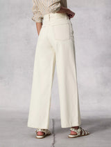 Sofie Ankle Wide Leg Jean - Ecru-RAG + BONE-Over the Rainbow