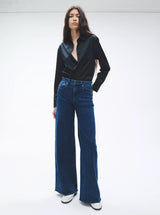 Sofie High Rise Flexi Wide Jean - Jen-RAG + BONE-Over the Rainbow