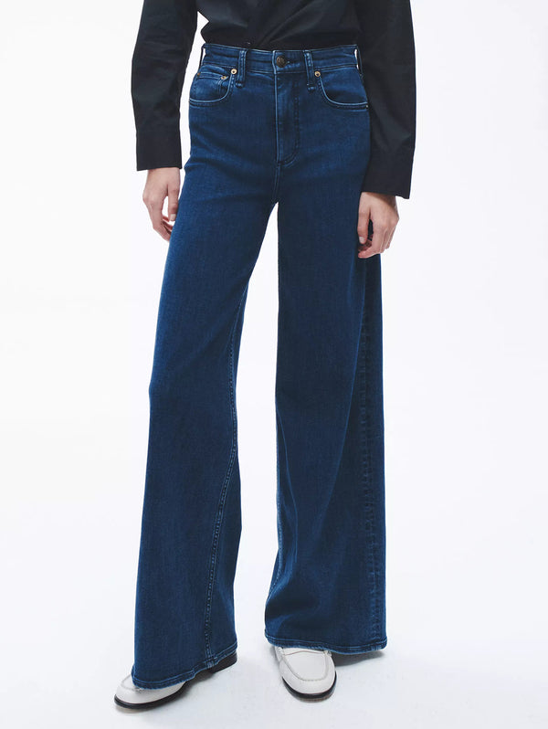 Sofie High Rise Flexi Wide Jean - Jen-RAG + BONE-Over the Rainbow