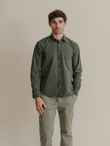 Poplin Shirt - Basil-SAVE KHAKI-Over the Rainbow