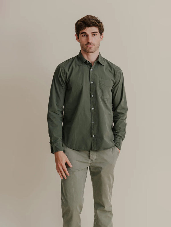 Poplin Shirt - Basil-SAVE KHAKI-Over the Rainbow