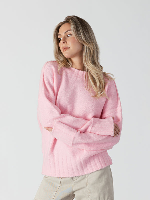 Tanya Sweater - Rose Pink-LYLA+LUXE-Over the Rainbow