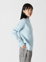 Tanya Bow Sweater - Blue-LYLA+LUXE-Over the Rainbow