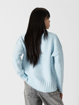 Tanya Bow Sweater - Blue-LYLA+LUXE-Over the Rainbow