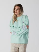 Tanya Heart Sweater - Mint Lavender-LYLA+LUXE-Over the Rainbow