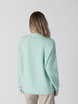 Tanya Heart Sweater - Mint Lavender-LYLA+LUXE-Over the Rainbow