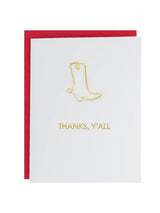 Thanks, Y'all - Paper Clip Letterpress Card-CHEZ GAGNE LETTERPRESS-Over the Rainbow