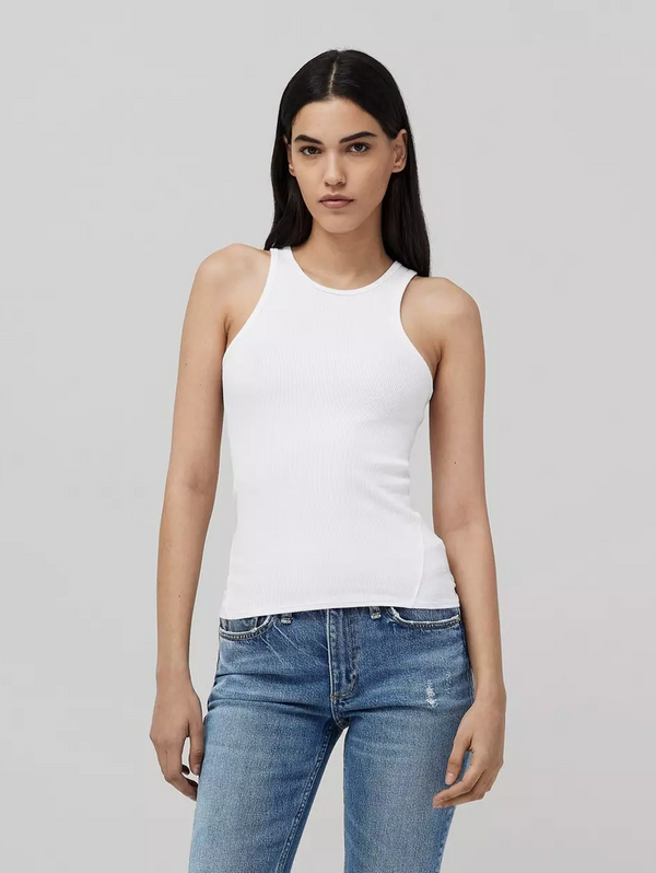 Essential Rib Tank - White-RAG + BONE-Over the Rainbow