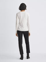 The Slub Long Sleeve Tee - Bright White-RAG + BONE-Over the Rainbow