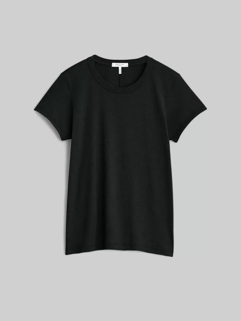 Slub Crew Neck Tee - Black-RAG + BONE-Over the Rainbow