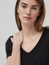 Slub V-Neck Tee - Black-RAG + BONE-Over the Rainbow