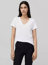 Slub V-Neck Tee - White-RAG + BONE-Over the Rainbow