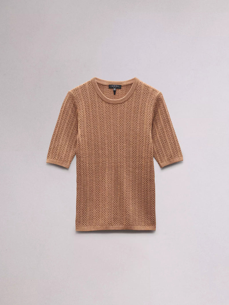 Tina Merino Wool Crew Sweater - Camel-RAG + BONE-Over the Rainbow